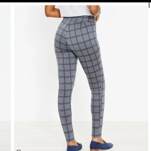 Gray Plaid Loft Leggings